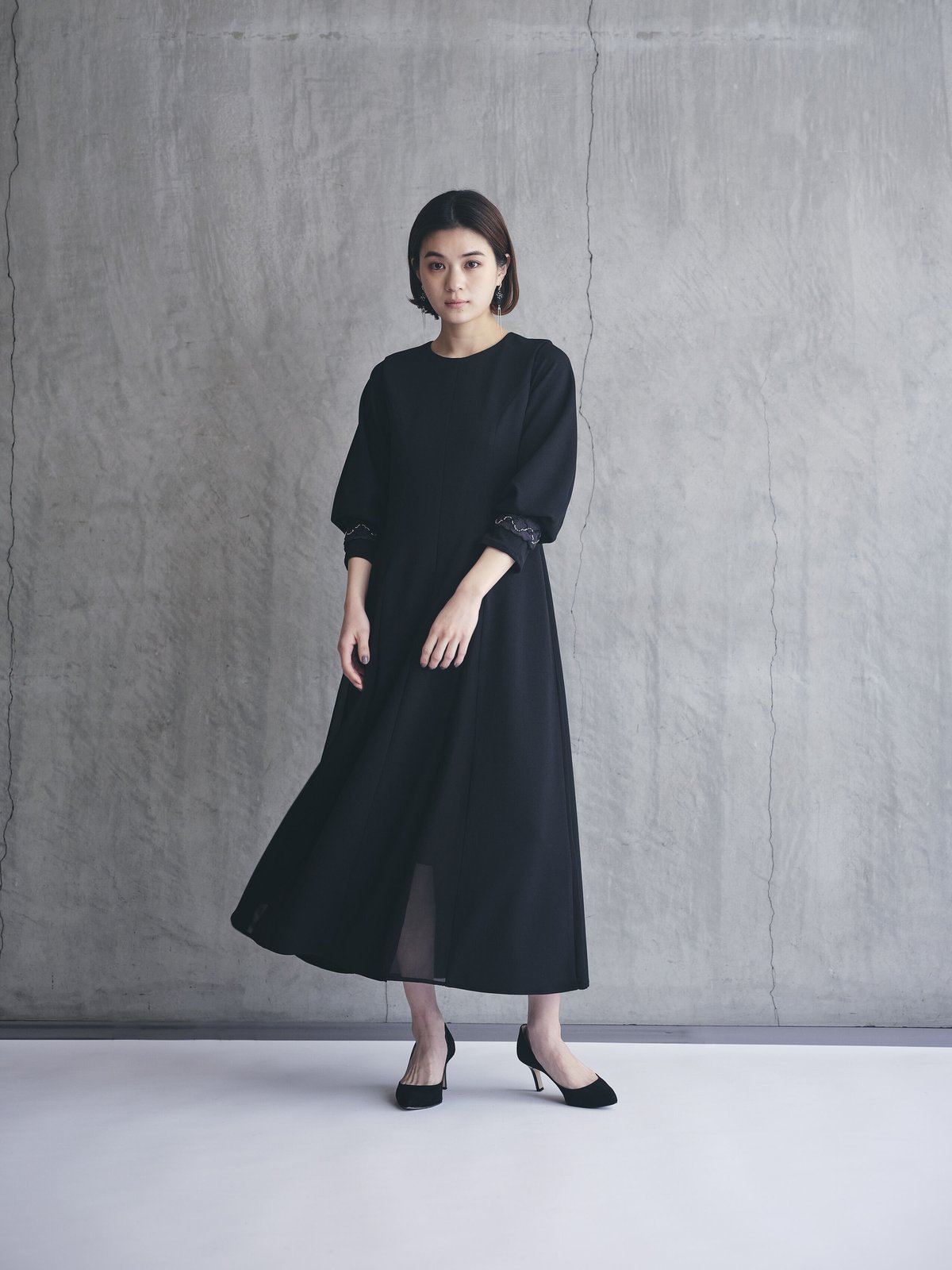 ワンピース deres relax drape dress black Strapless Draped Silk Dress Black - Luxe Little Black Dresses and