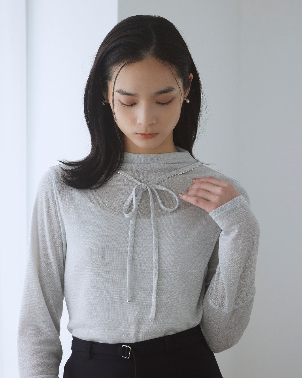 トップス pon244 SLY | STRETCH CUT OFF SHOULDER トップス (その他トップス