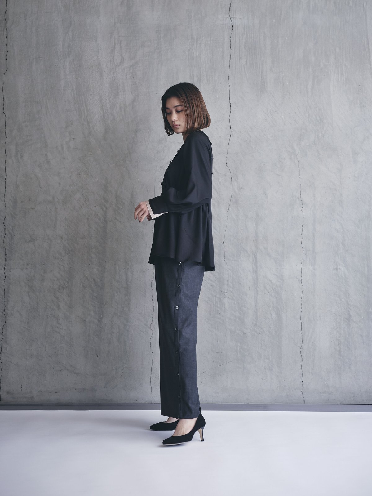 2way bicolor pants | Kana Kawasaki