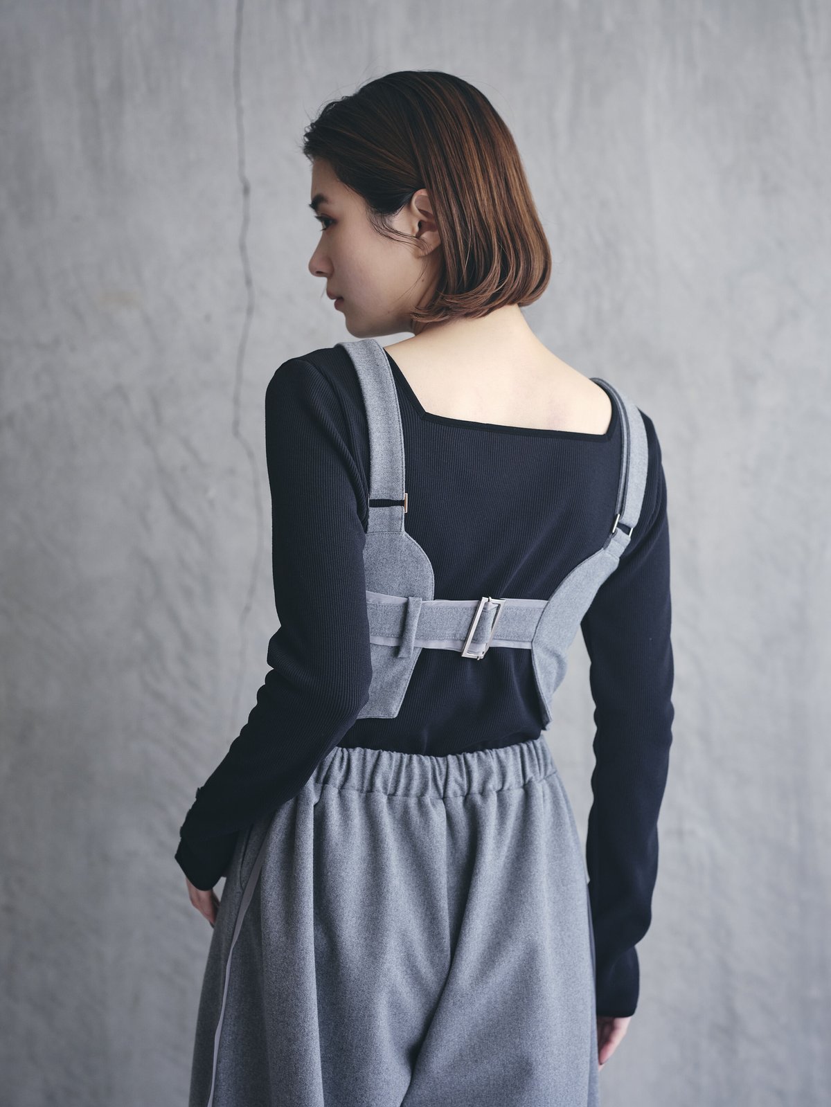 3way rib tops／black | Kana Kawasaki