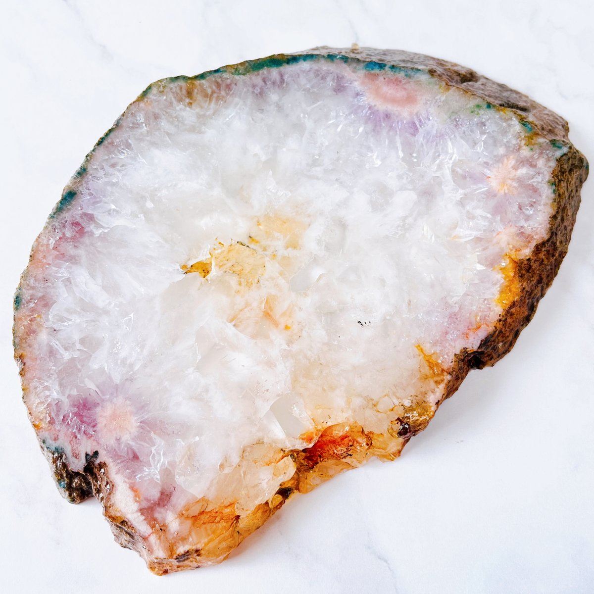 ピンク アメジスト　桜めのう　スラブ　プレート　スライス　283g　アメトリン ピンク アメジスト桜めのうスラブプレートスライス283gアメトリン