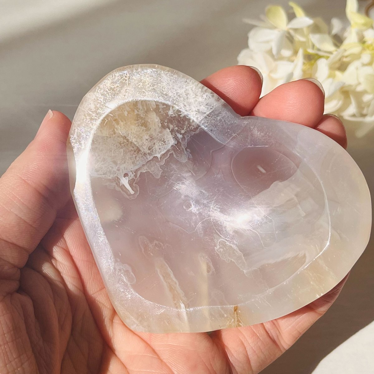 桜瑪瑙 ハート お皿 | Crystal shop Mayria