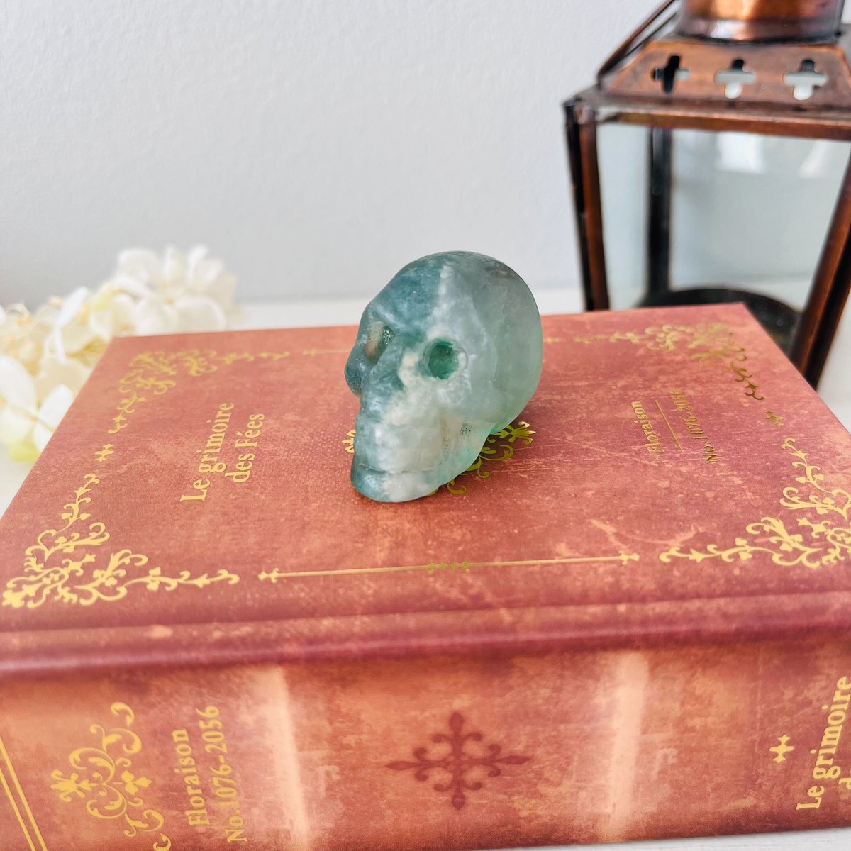 グリーンフローライト スカル モチーフ グリーンフローライト スカル①