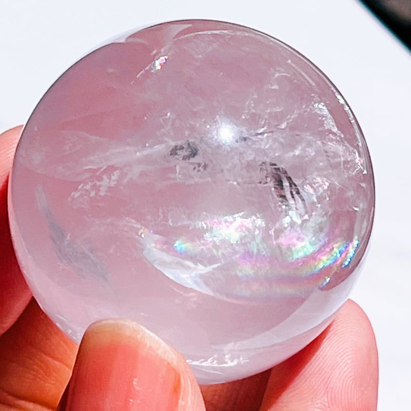 虹キラ🌈✨ 六条スターローズクォーツ スフィア | Crystal shop