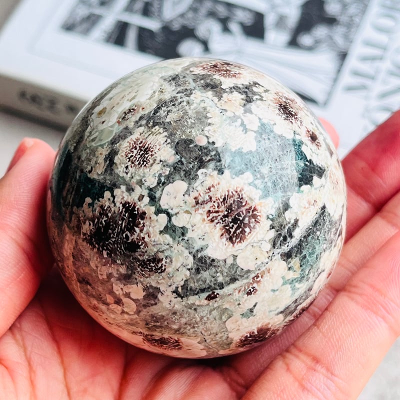 グリーンフラワージャスパー スフィア | Crystal shop Mayria