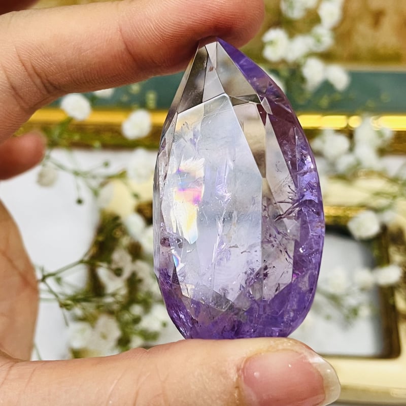 虹キラキラ！ 雫型 宝石アメトリン | Crystal shop Mayria