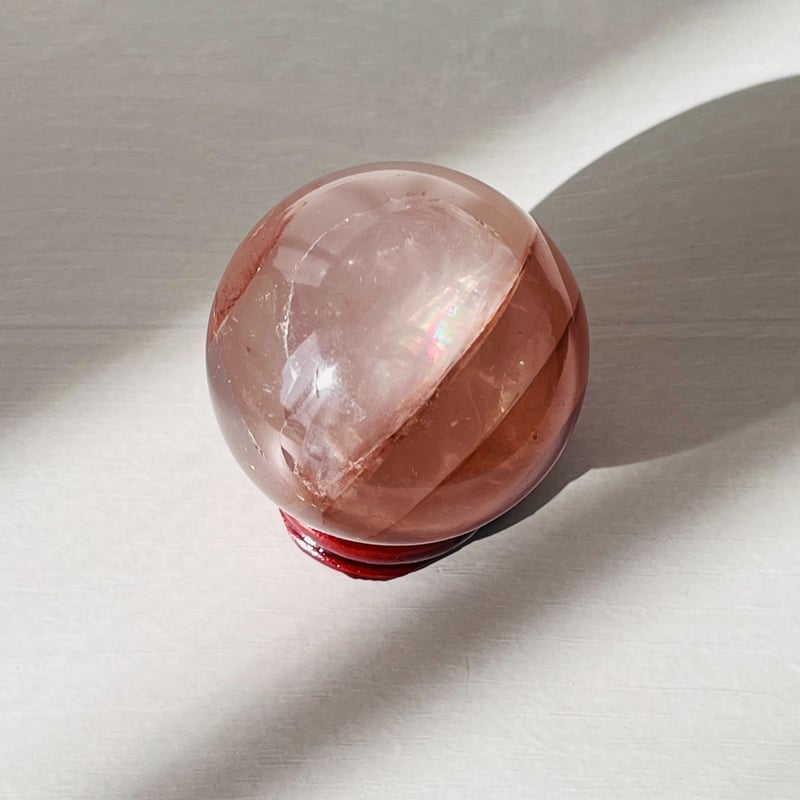 虹入り ファイヤークォーツ スフィア | Crystal shop Mayria