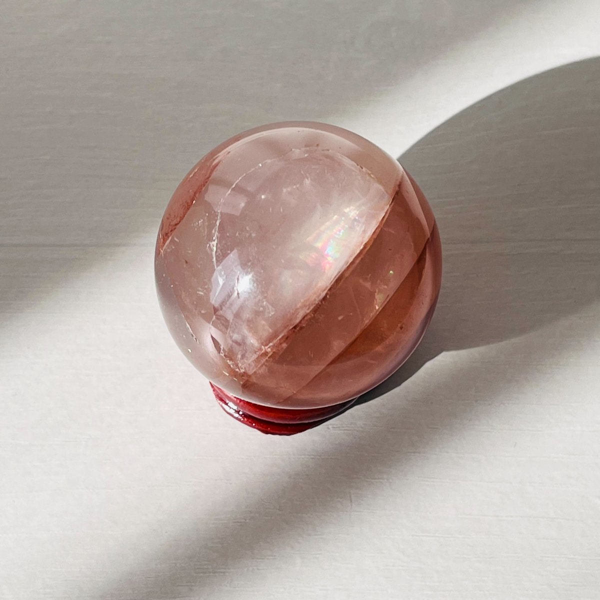 高品質　ファイヤークォーツ　スフィア　ファイアークォーツ（新品未使用）虹 虹入り ファイヤークォーツ スフィア | Crystal shop Mayria