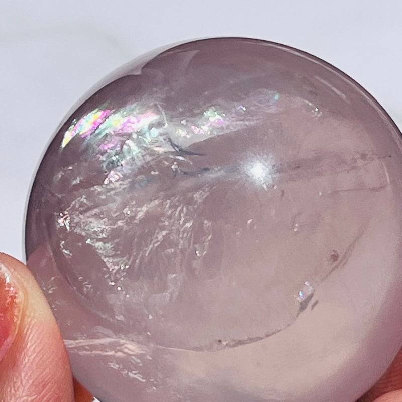 虹キラ🌈✨ 六条スターローズクォーツ スフィア | Crystal shop Mayria