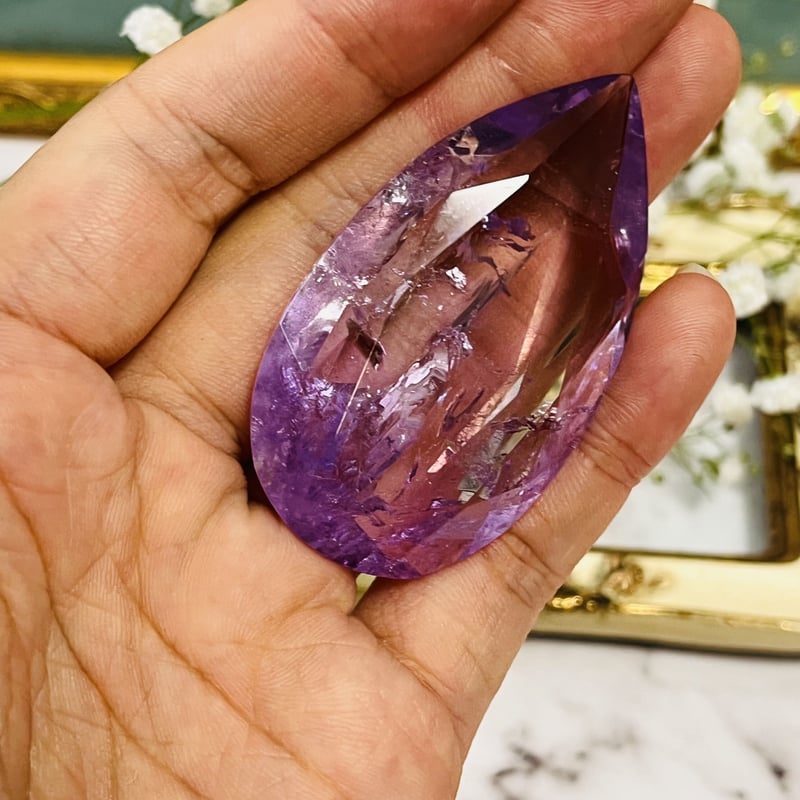 虹キラキラ！ 雫型 宝石アメトリン | Crystal shop Mayria