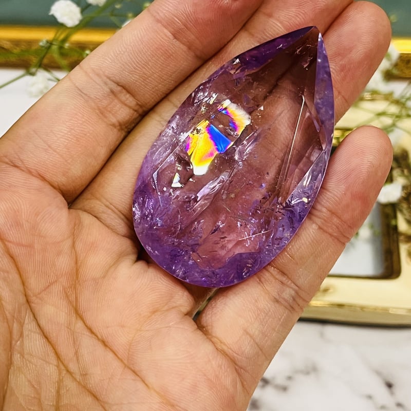 虹キラキラ！ 雫型 宝石アメトリン | Crystal shop Mayria