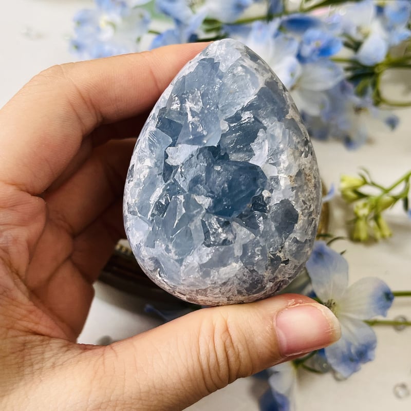 綺麗な卵型 セレスタイト 原石 | Crystal shop Mayria
