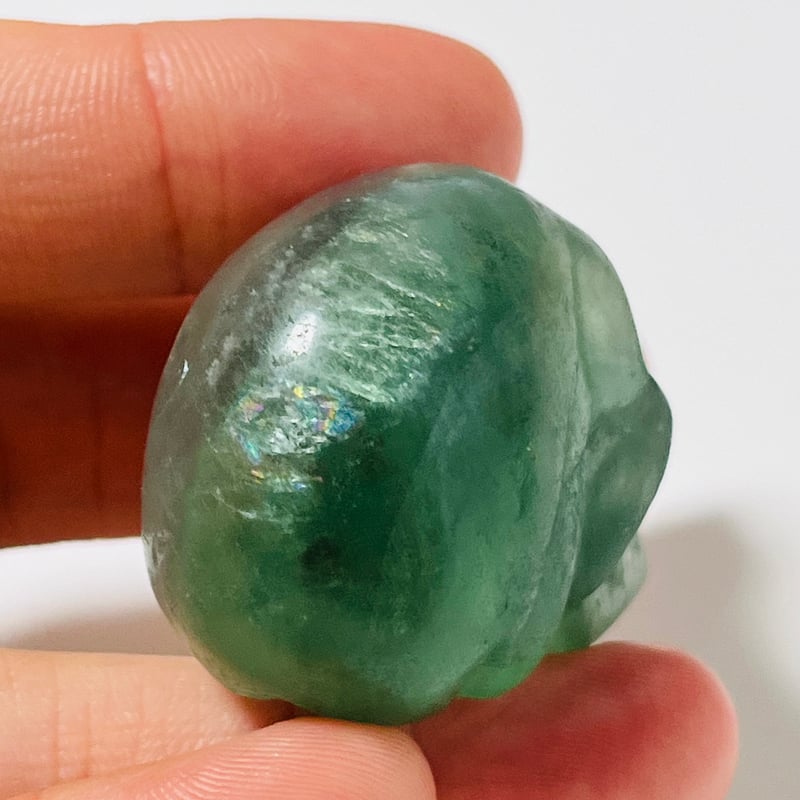 グリーンフローライト スカル② | Crystal shop Mayria