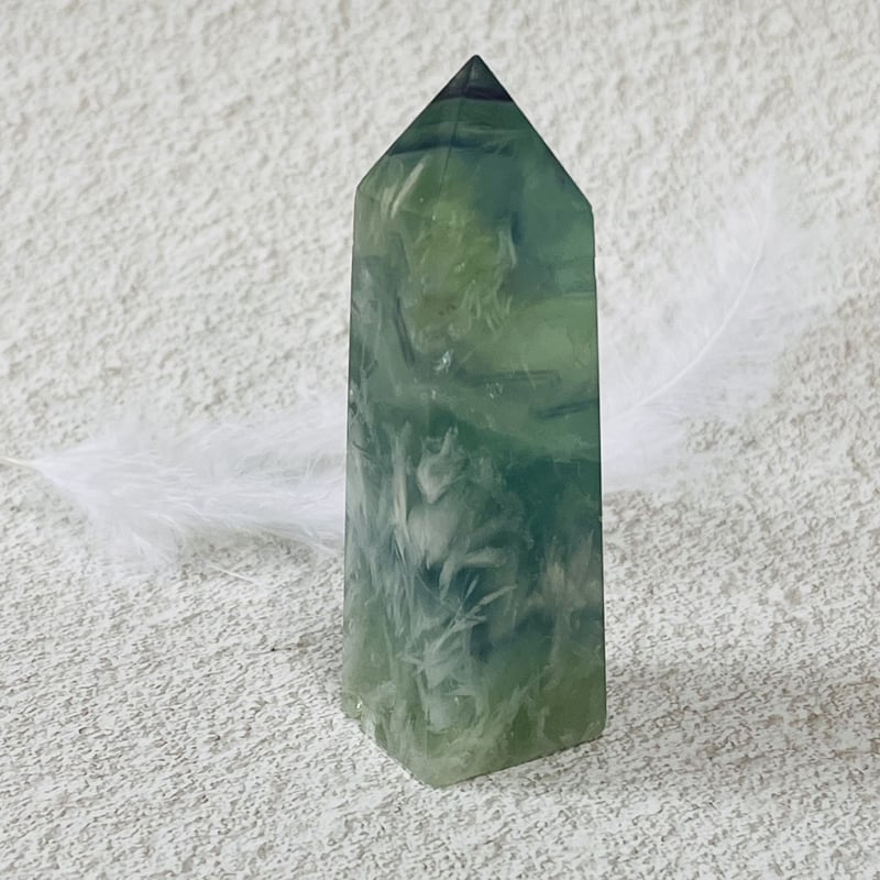 ❸ 虹あり エンジェルフェザーフローライト ポイント 虹入り エンジェルフェザーフローライト ポイント② | Crystal shop Mayria