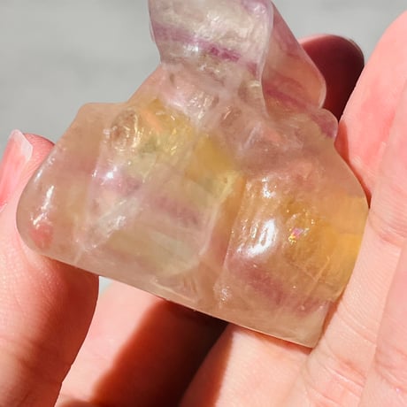 虹キラ🌈✨　フローライト　仲良し　猫ちゃん