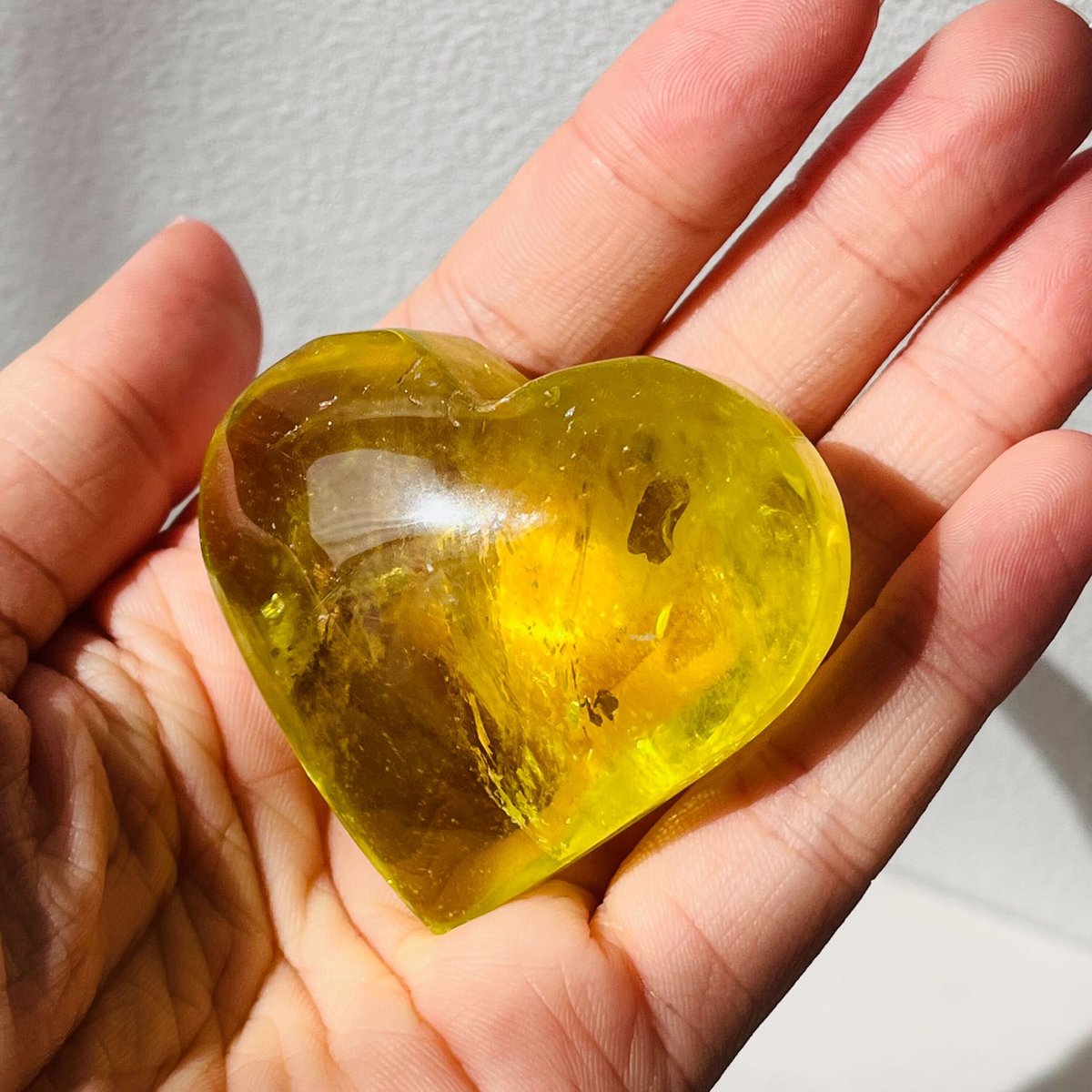 アイリスクォーツ　スモーキー　シトリン　入り　虹　ハート入り　購入金額一万超え アイリスクォーツスモーキーシトリン入り虹ハート入り