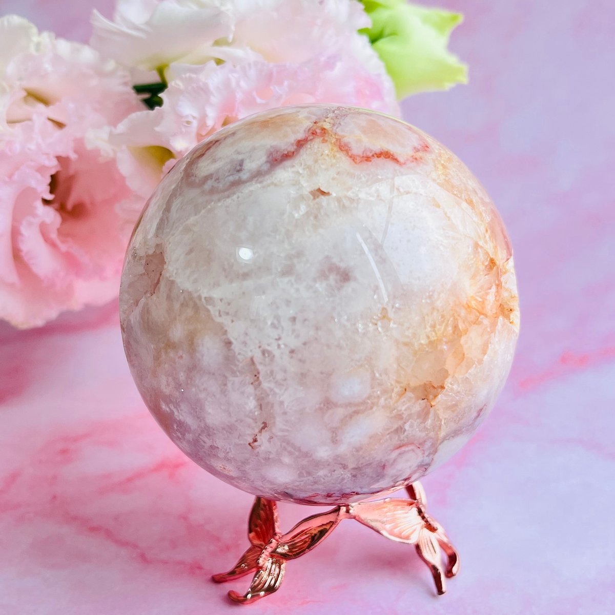 桜瑪瑙 BIGスフィア | Crystal shop Mayria 桜瑪瑙 BIGスフィア | Crystal shop Mayria