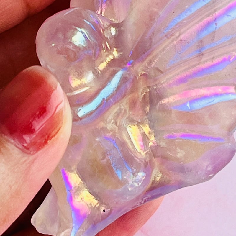 虹入り🌈✨エンジェルオーラ ローズクォーツ フェアリー 虹入り🌈✨エンジェルオーラ ローズクォーツ フェアリー