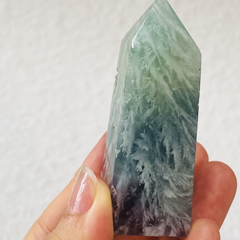 虹入り エンジェルフェザーフローライト ポイント② | Crystal 虹入り エンジェルフェザーフローライト ポイント② | Crystal