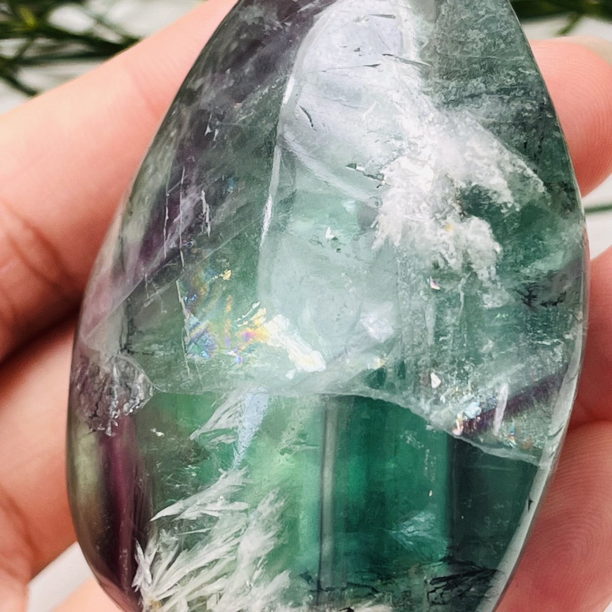 虹キラキラ🌈✨雫方エンジェルフェザーインフローライト 虹キラキラ🌈✨雫方エンジェルフェザーインフローライト