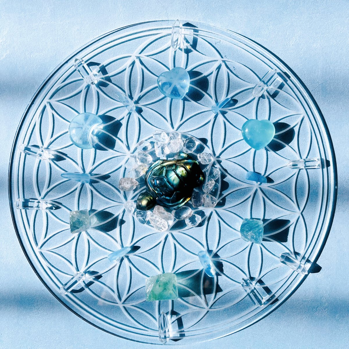 天使のフラワーオブワイフ クリスタルグリッドプレート | Crystal shop