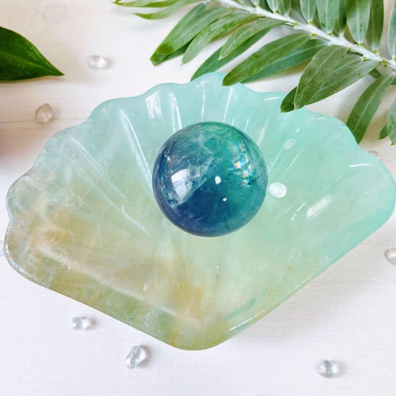 美しい虹🌈 ハイクオリティ フローライト スフィア | Crystal shop Mayria