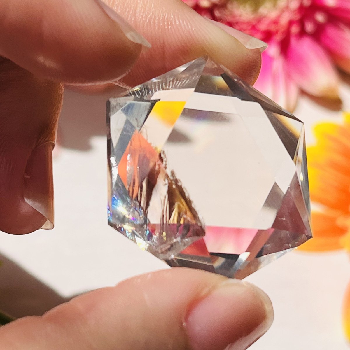 美しい虹入り?✨水晶 六芒星 | Crystal shop Mayria