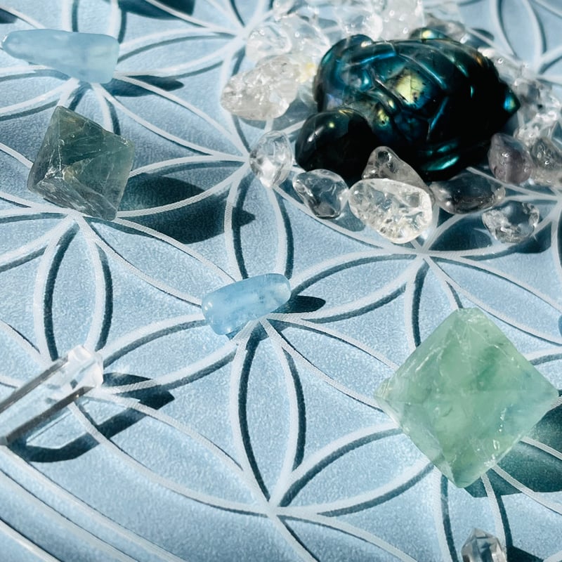 天使のフラワーオブワイフ クリスタルグリッドプレート | Crystal shop