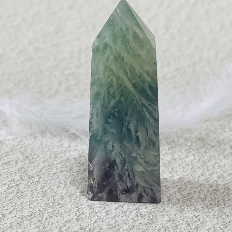 虹入り エンジェルフェザーフローライト ポイント② | Crystal shop Mayria