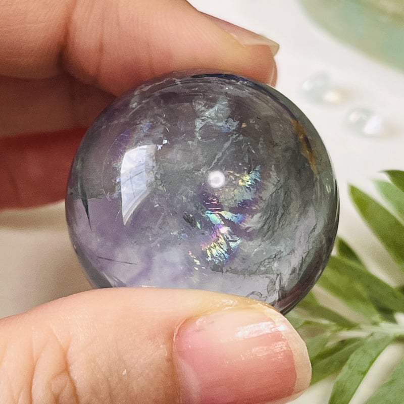 美しい虹🌈 ハイクオリティ フローライト スフィア | Crystal shop Mayria