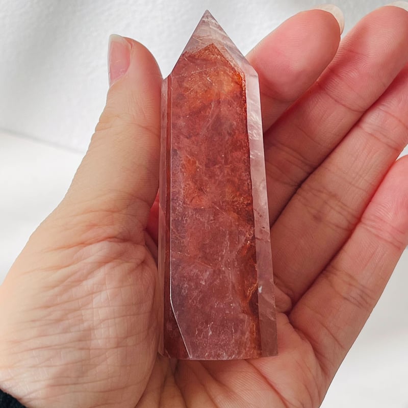 虹入り ファイヤークォーツ ポイント | Crystal shop Mayria