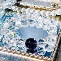 虹キラ🌈✨　✴︎レムリアの光ブレスレット✴︎　パープル　シエラネバダ産アンダラクリスタル&レムリアンクリスタル 14mm