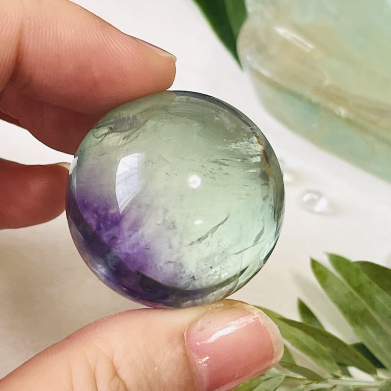 美しい虹? ハイクオリティ フローライト スフィア | Crystal shop Mayria