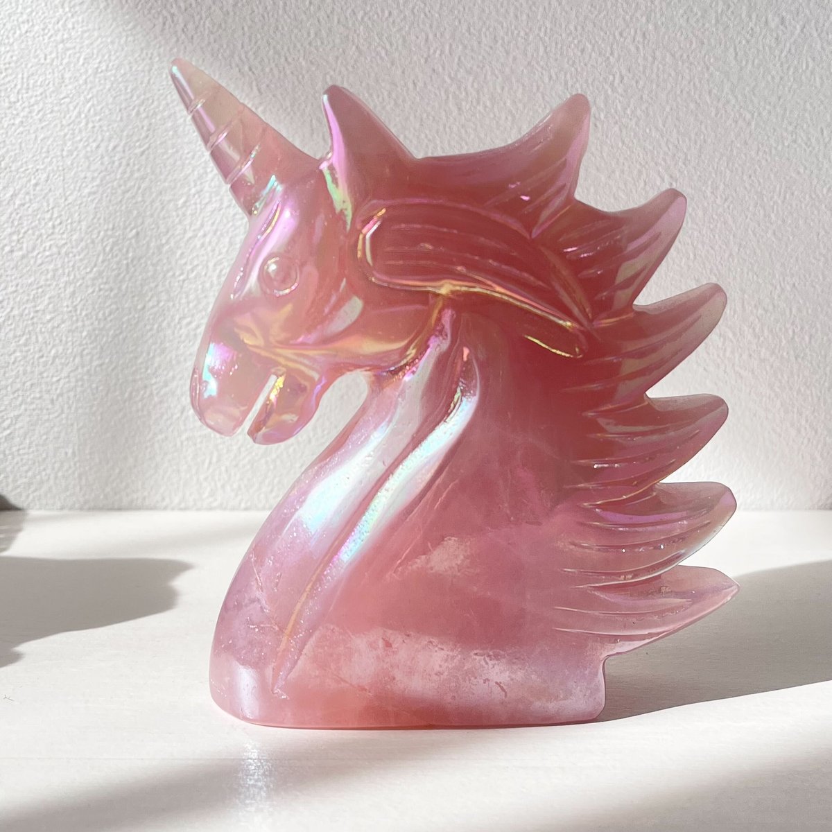 超BIG エンジェルオーラローズクォーツ ユニコーン | Crystal shop Mayria