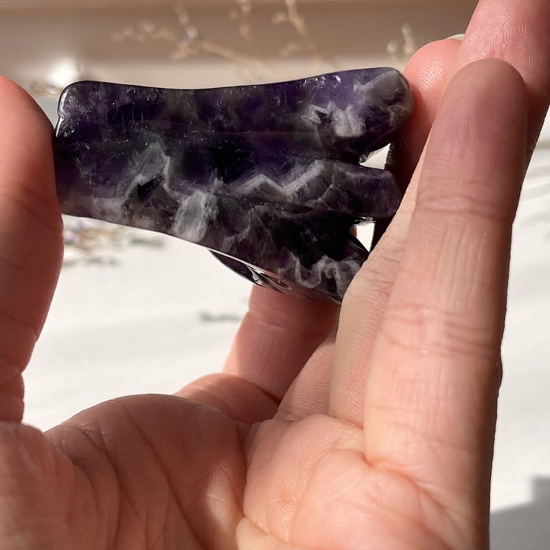 ドリームアメジスト♡握り石♡ お財布に♡No2203 ドリームアメジスト