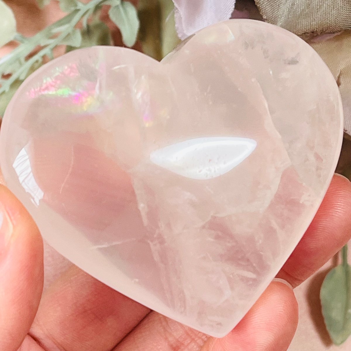 虹すご🌈✨ ローズクォーツハート | Crystal shop Mayria