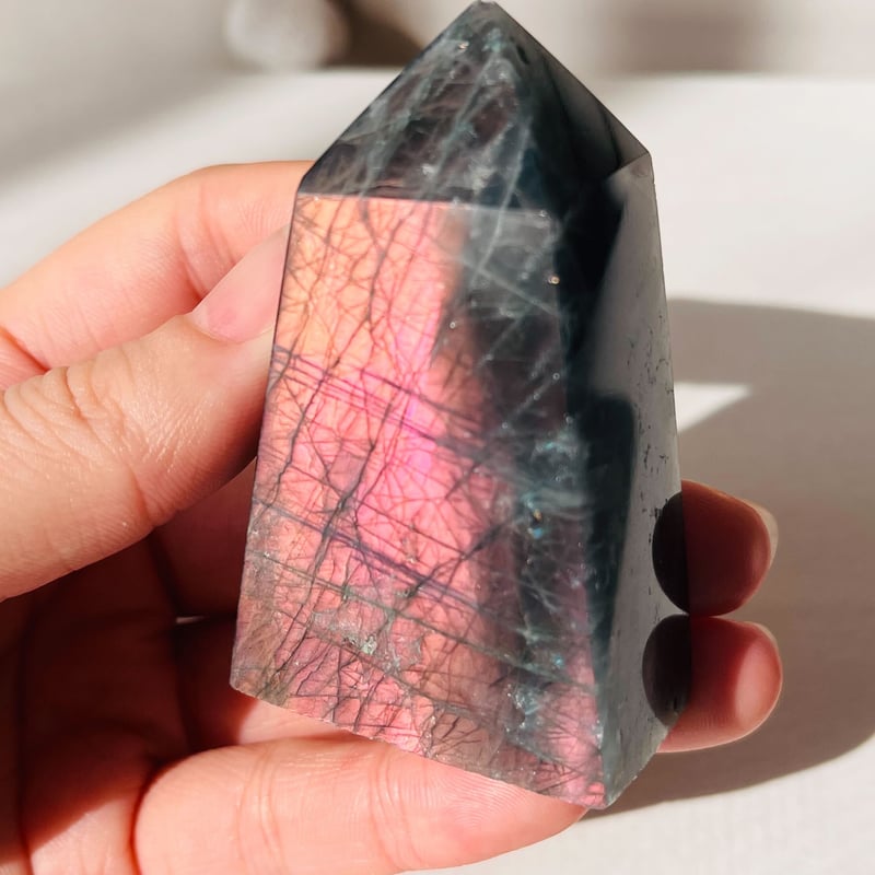 レア♡ピンクシラー ラブラドライト ポイント | Crystal shop Mayria
