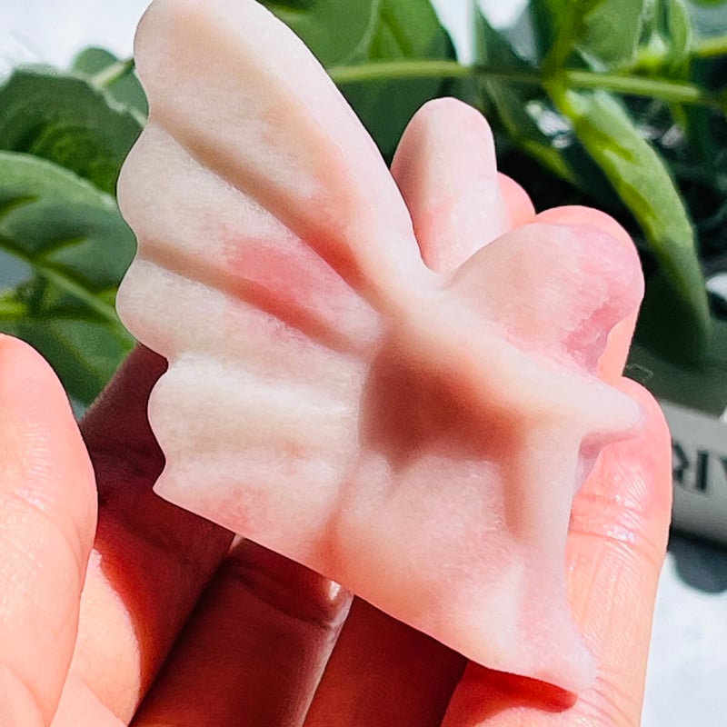 商談中♡♡ピンクオパール カービング天使の置物 ピンクオパール フェアリー | Crystal shop Mayria