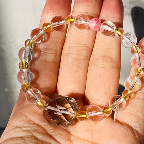 ルチルクォーツ　16cm　jewelry bracelet　『笑みが溢れる毎日を』