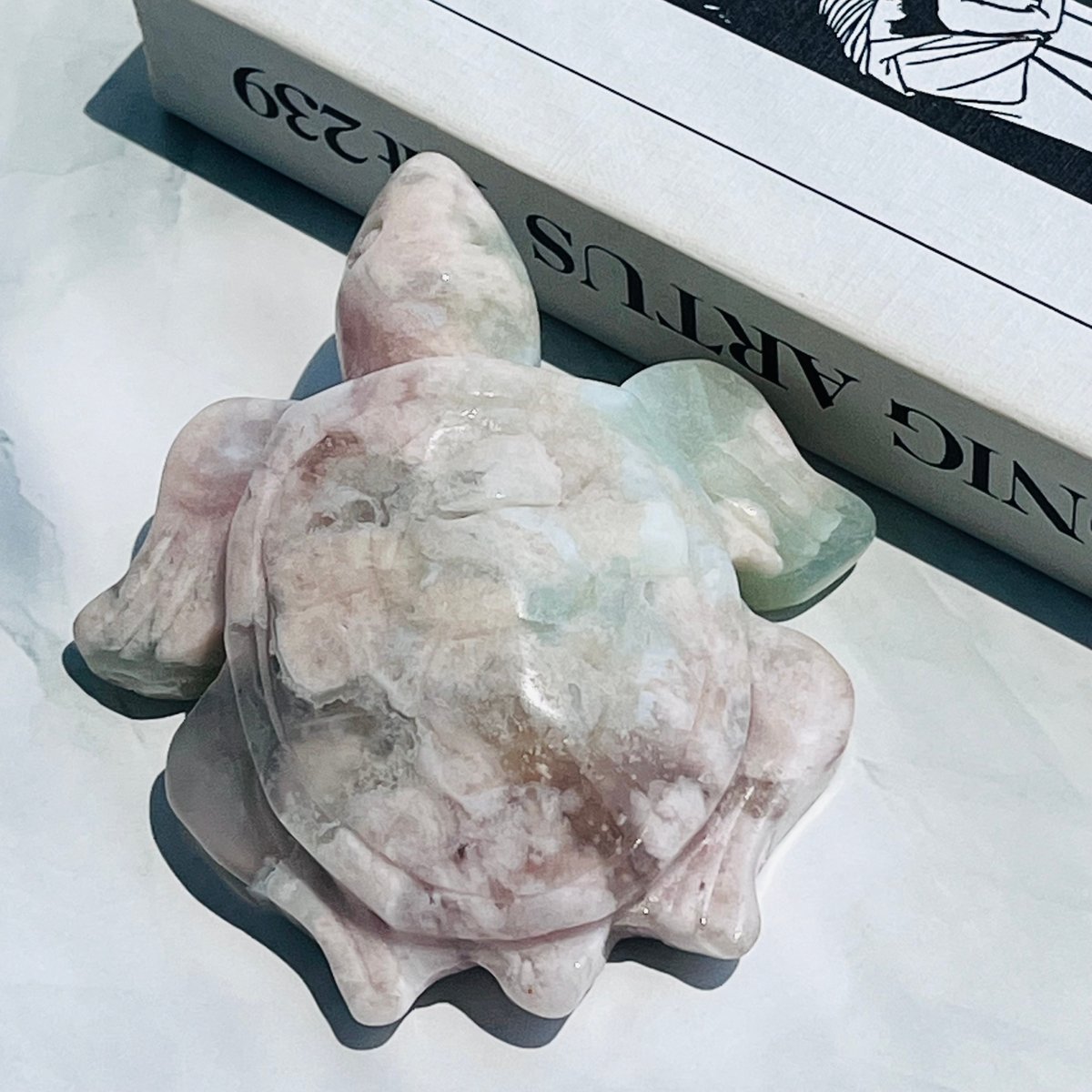 グリーン桜瑪瑙 カメ | Crystal shop Mayria