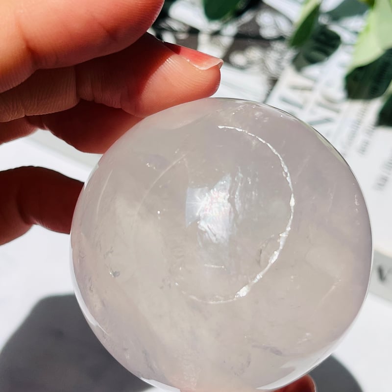 専用すごい虹！ジラソルクォーツ　スフィア　めちゃくちゃ可愛い　デカ　高品質 虹キラ🌈✨ 六条スター ピンクジラソルクォーツ スフィア | Crystal