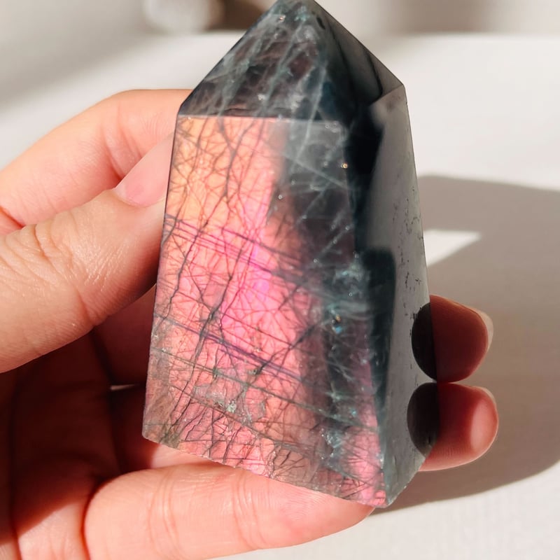 レア♡ピンクシラー ラブラドライト ポイント | Crystal shop Mayria