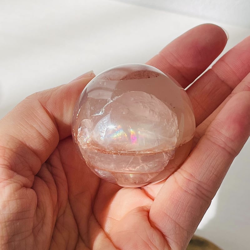 虹入り ファイヤークォーツ スフィア | Crystal shop Mayria