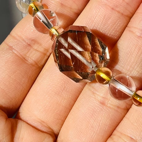 ルチルクォーツ　16cm　jewelry bracelet　『笑みが溢れる毎日を』