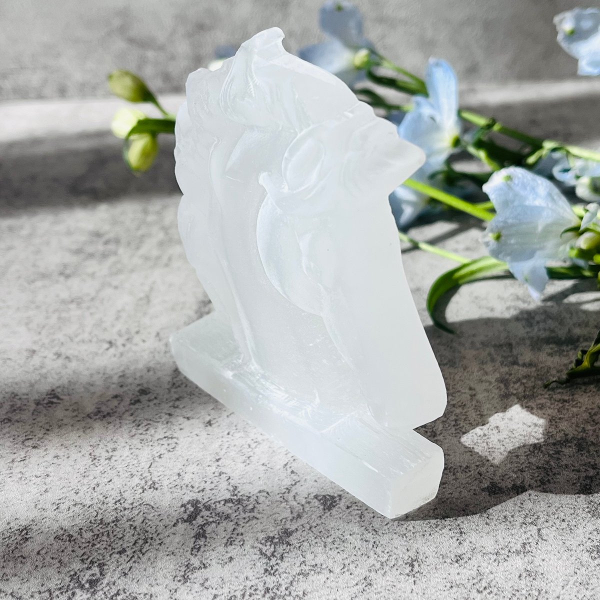 MH様【3088】 ユニコーン彫り ハート型プレートセレナイト