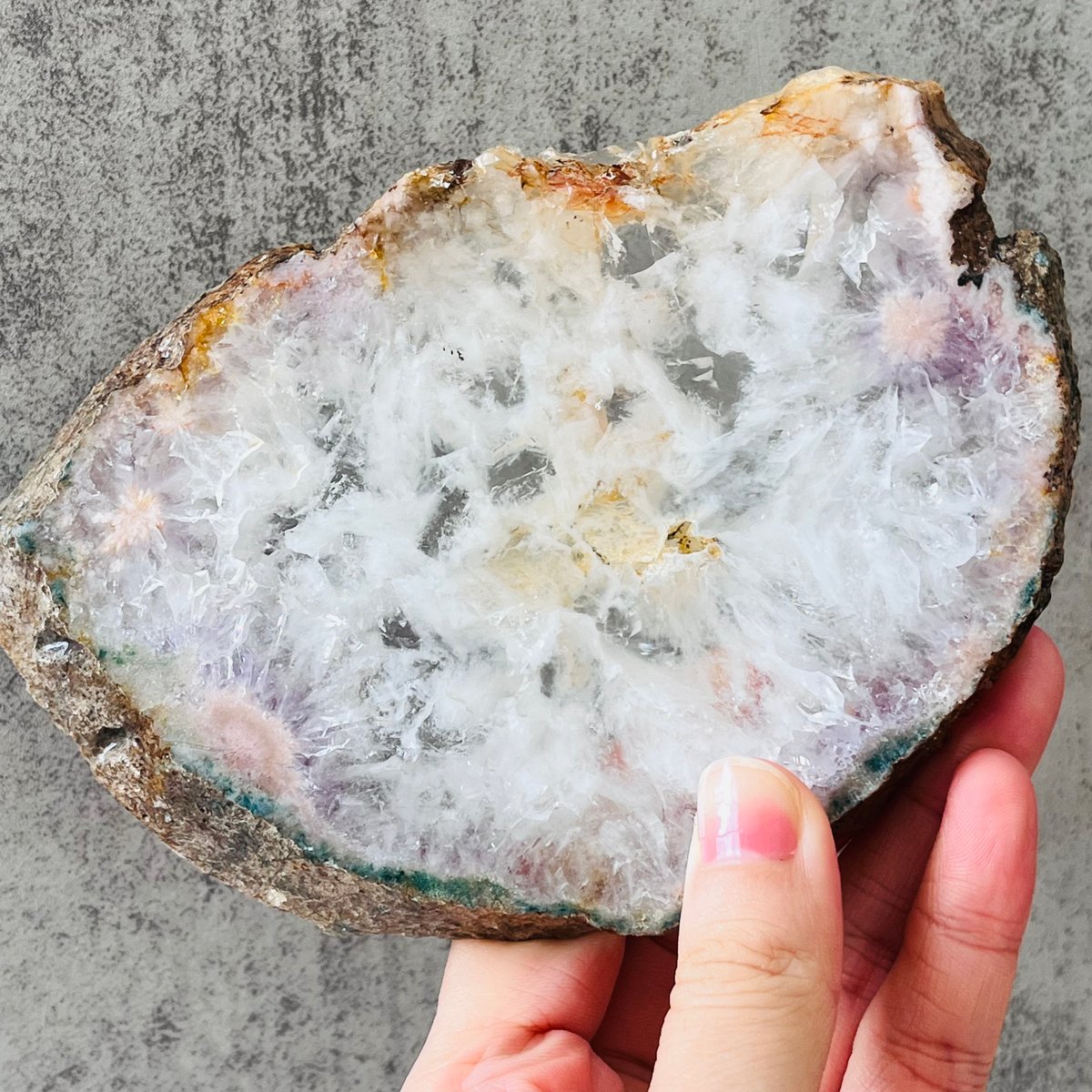 ピンク アメジスト　桜めのう　スラブ　プレート　スライス　283g　アメトリン ピンク アメジスト桜めのうスラブプレートスライス283gアメトリン