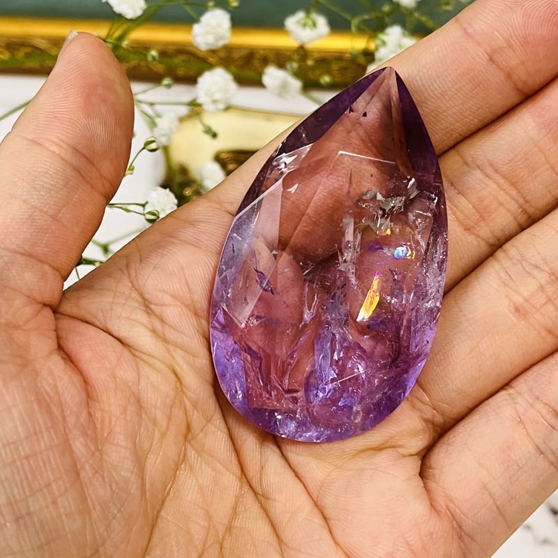 虹キラキラ！ 雫型 宝石アメトリン | Crystal shop Mayria