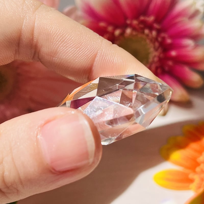 水晶六芒星宝石カット1つ