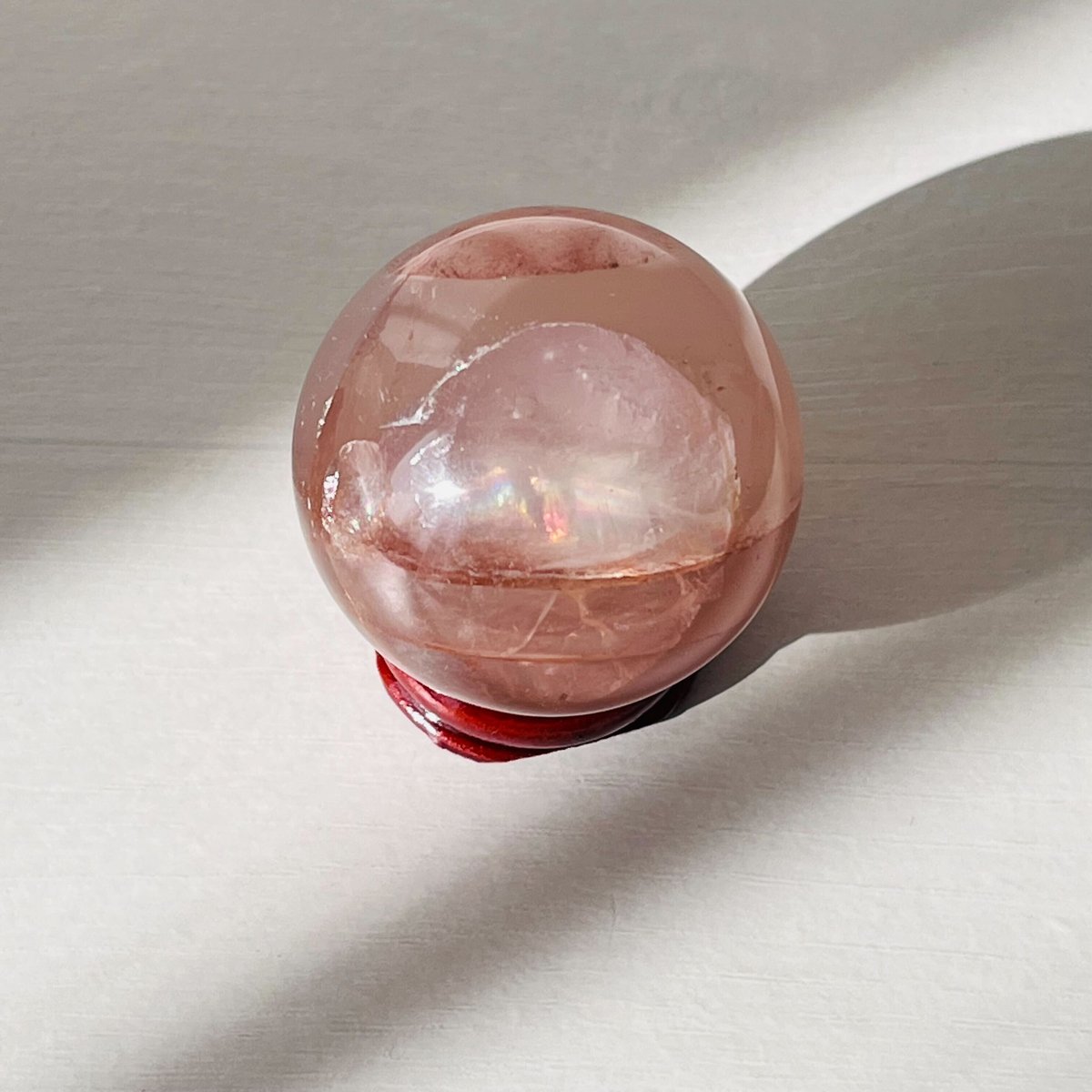 虹入り ファイヤークォーツ スフィア | Crystal shop Mayria