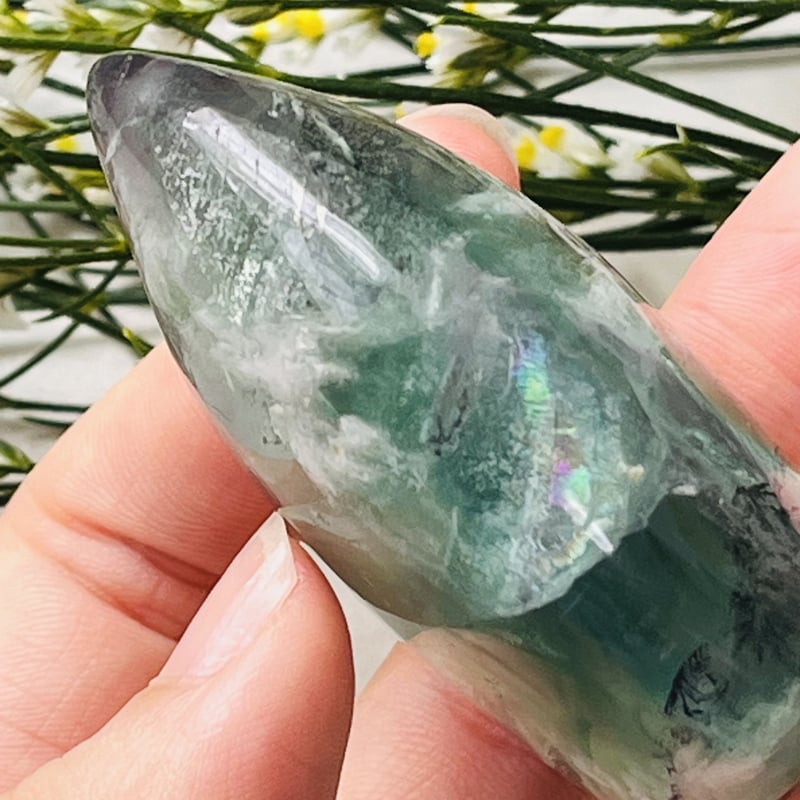 虹キラキラ🌈✨雫方エンジェルフェザーインフローライト 虹キラキラ🌈✨雫方エンジェルフェザーインフローライト